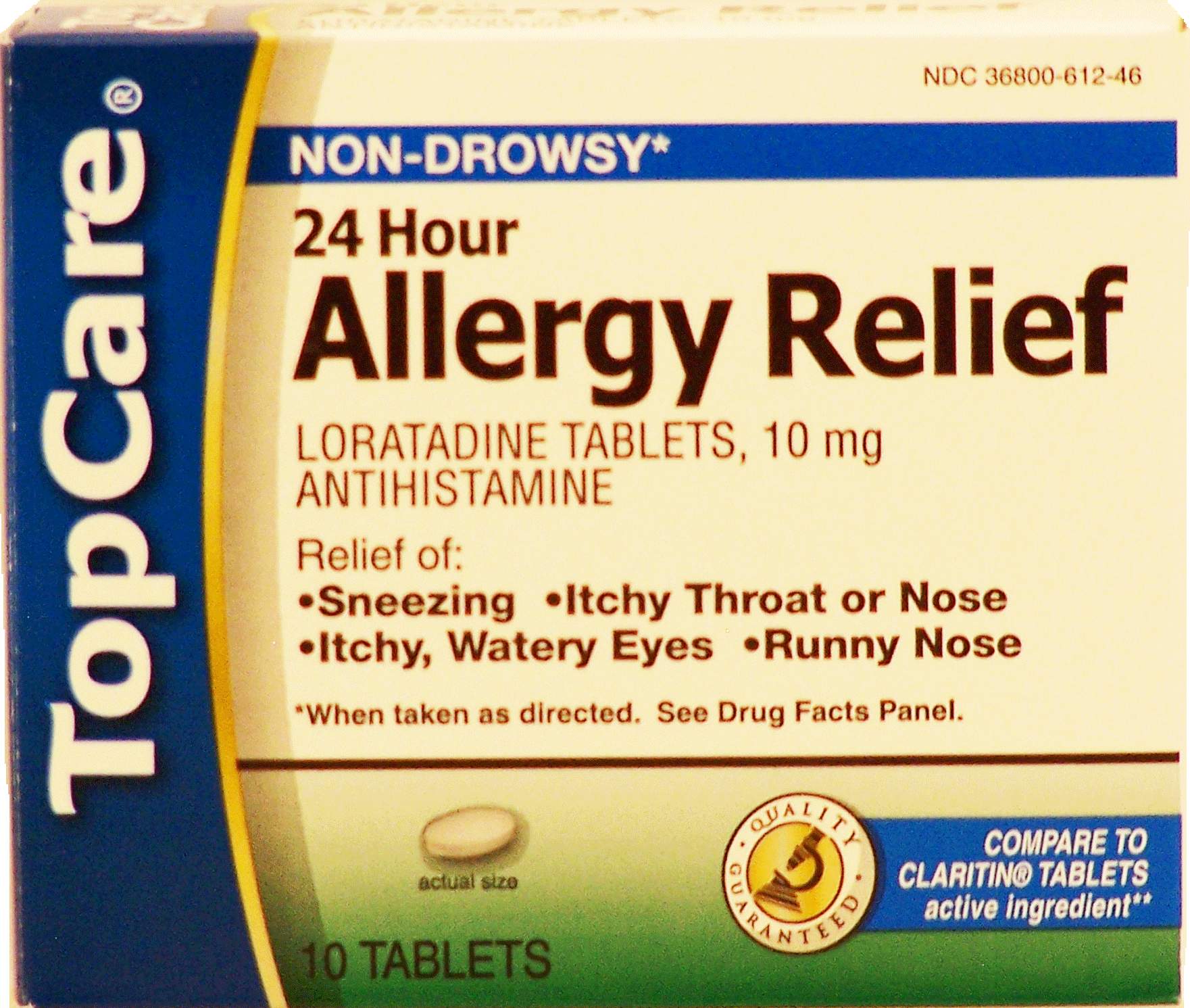 Top Care  24 hour allergy relief, non-drowsy, 10 mg loratadine tablets Full-Size Picture